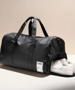 Sport Fitness Bag, Travel Bag, Black Stylish Business Travel Bag, Separate Shoe Depot, Zip Off, For Gym, Sport, Travel, Waterproof