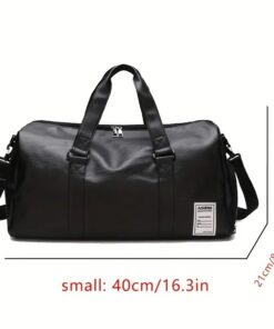 Alternative view of Sport Fitness Bag, Travel Bag, Black Stylish Business Travel Bag, Separate Shoe Depot, Zip Off, For Gym, Sport, Travel, Waterproof